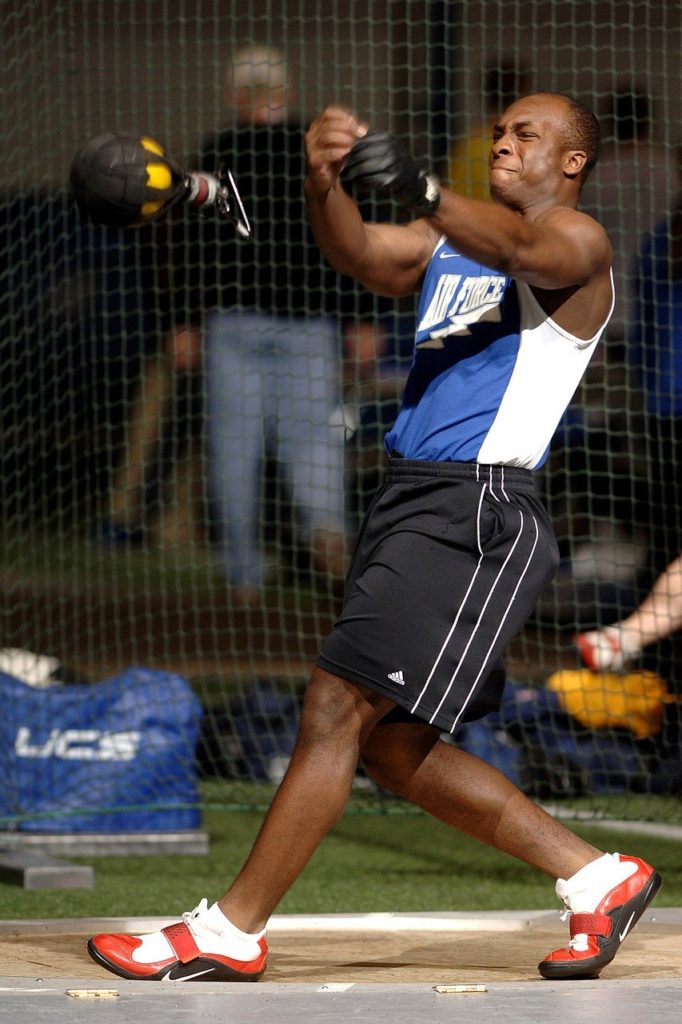 One of the throwing events is the weight throw.